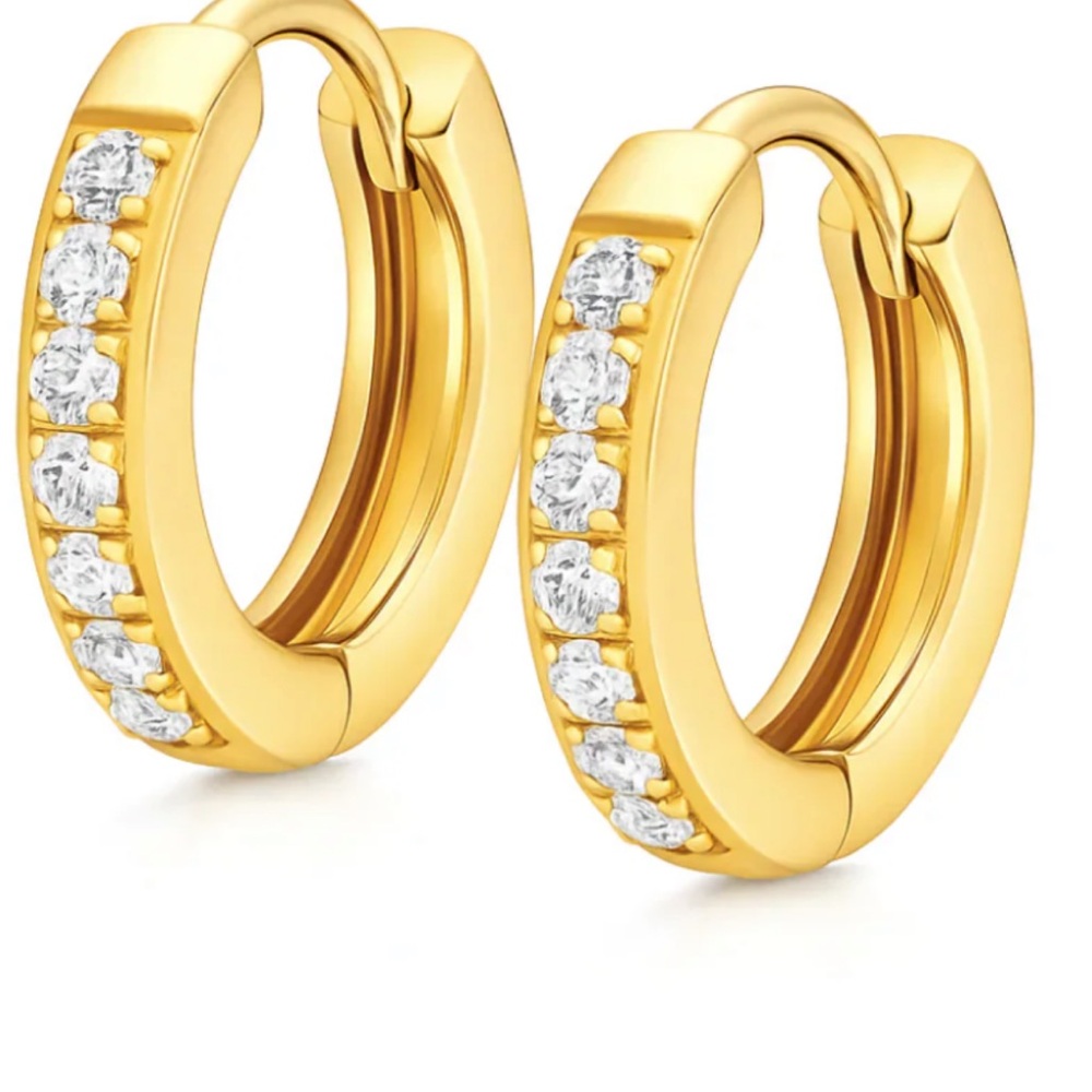Tinsley Radiant Gold Crystal Hoop Earrings